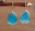 Classic Waterdrop Quartz Stone Beads Hook Earrings
