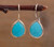 Classic Waterdrop Quartz Stone Beads Hook Earrings