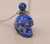Carved Skull Head Perfume Bottle Crystal Gemstone Necklace