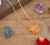 Natural Pink Roses Quartz Nugget Beads Gold Chain Necklace
