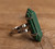 Natural Stone Crystal Copper Hexagonal Point Finger Ring