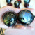 Natural Gray Moonstone Crystal Ball With Wood Stand