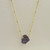 Raw Rough Cut Crystal Stone Gold Plating Chain Necklace