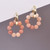 Boho Round Natural Stone Beads Hoop Earrings