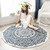 Boho Round Ethnic Style Cotton Linen Tassel Carpet Doormat