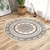 Boho Round Ethnic Style Cotton Linen Tassel Carpet Doormat