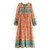 Boho Ethnic Floral V-neck Rayon Cotton Maxi Dress