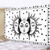 Celestial White Black Colorful Sun Moon Mandala Wall Hanging Tapestry Size 150x100cm
