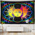 Celestial White Black Colorful Sun Moon Mandala Wall Hanging Tapestry Size 150x100cm