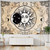 Celestial White Black Colorful Sun Moon Mandala Wall Hanging Tapestry Size  150x150cm