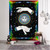Celestial White Black Colorful Sun Moon Mandala Wall Hanging Tapestry Size  150x150cm