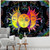 Celestial White Black Colorful Sun Moon Mandala Wall Hanging Tapestry Size 200x150cm