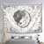 Celestial White Black Colorful Sun Moon Mandala Wall Hanging Tapestry Size 230x180cm