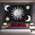 Celestial White Black Colorful Sun Moon Mandala Wall Hanging Tapestry Size 320x180cm