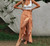 Bohemian Rayon Cotton Asymmetrical Ruffles Split Maxi Skirt