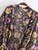 Floral Print Sashes Bat Sleeve V Neck Tassel Kimono Cover Up
