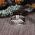 Vintage Wolf Dainty Zircon Silver Color Punk Finger Ring