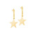 Geometric Stainless Star Moon Cross Thin Circle Hoop Earrings