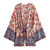 Bohemian Rayon Cotton Batwing Sleeve Bikini Kimono Cover-up