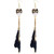 Vintage Baroque Chain Feather Mask Ball Tassel Long Earrings