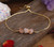 Natural Amazonite Stone Chip Beads Gold Chain Bracelet