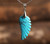 Natural Labradorite Turquoises Angel Wings Choker Necklace