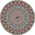 Mandala Modern Living Room Round Printed Rug Size Diam 60cm(23.6inch)