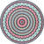 Mandala Modern Living Room Round Printed Rug Size Diam 60cm(23.6inch)