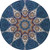 Mandala Modern Living Room Round Printed Rug Size Diam 60cm(23.6inch)