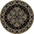 Mandala Modern Living Room Round Printed Rug Size Diam 60cm(23.6inch)