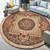 Mandala Modern Living Room Round Printed Rug Size Diam 80cm(31.49inch)
