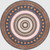 Mandala Modern Living Room Round Printed Rug Size Diam 100cm(39.3inch)