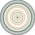 Mandala Modern Living Room Round Printed Rug Size Diam 100cm(39.3inch)