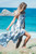 Vintage Peacock Floral Print Sleeveless Maxi Dress Robe