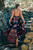 Vintage Peacock Floral Print Sleeveless Maxi Dress Robe