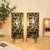 Creative 2Pcs Fan Metal Warm White LED Table Lamp