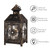 Retro Iron Glass Wind Hanging Lantern Candle Holder