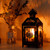 Retro Iron Glass Wind Hanging Lantern Candle Holder