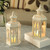 Retro Iron Glass Table Candle Holder Lantern