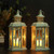 Retro Iron Glass Table Candle Holder Lantern