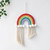 Cute Kawaii Rainbow Macrame Room Decor Tapestry