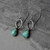 Simple Round Irregular Green Stone Hook Drop Earrings