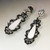 Vintage White Shell Teardrop Flower Crystal Stone Earrings