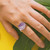 Wire Wrapped Genuine Stone Irregular Reiki Healing Crystal Ring