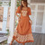 Boho Vintage Rayon Cotton Beachwear Maxi Hippie Long Dress