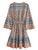 Floral Print Bat Sleeve V Neck Tassel Summer Boho Sundress