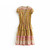 Yellow Floral Print V-neck Lace Ladies Rayon Tassel Sundress