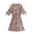 Ethnic Floral Tie Neck Rayon Cotton Long Sleeve Mini Dress