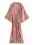 Boho Pink Floral V Neck Maxi Bikini Cover-up