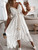 Boho Off Shoulder Lace V Neck  Summer Holiday Sundress
